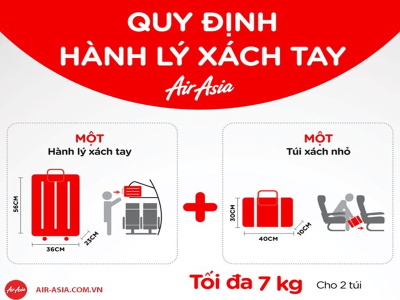 hành lý xách tay của các hãng hàng không