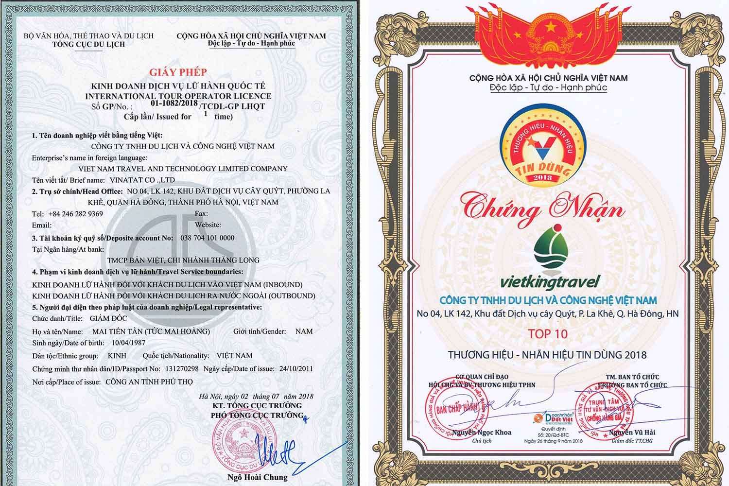 giấy phép đăng ký lữ hành quốc tế